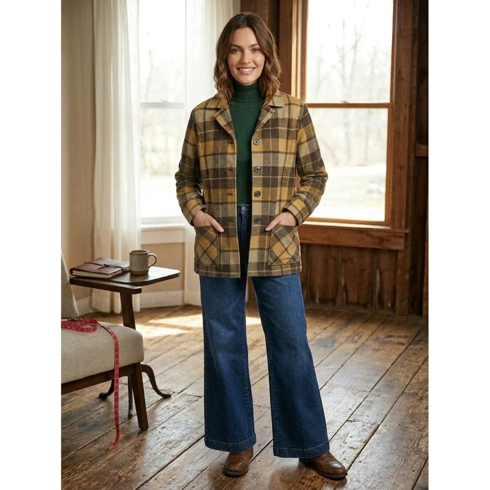 Vintage Late 1990s Pendleton 100% Virgin Wool Plaid Shirt Jacket Sz Small
